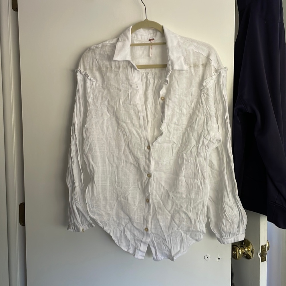 Oversized Linen Free People Shirt